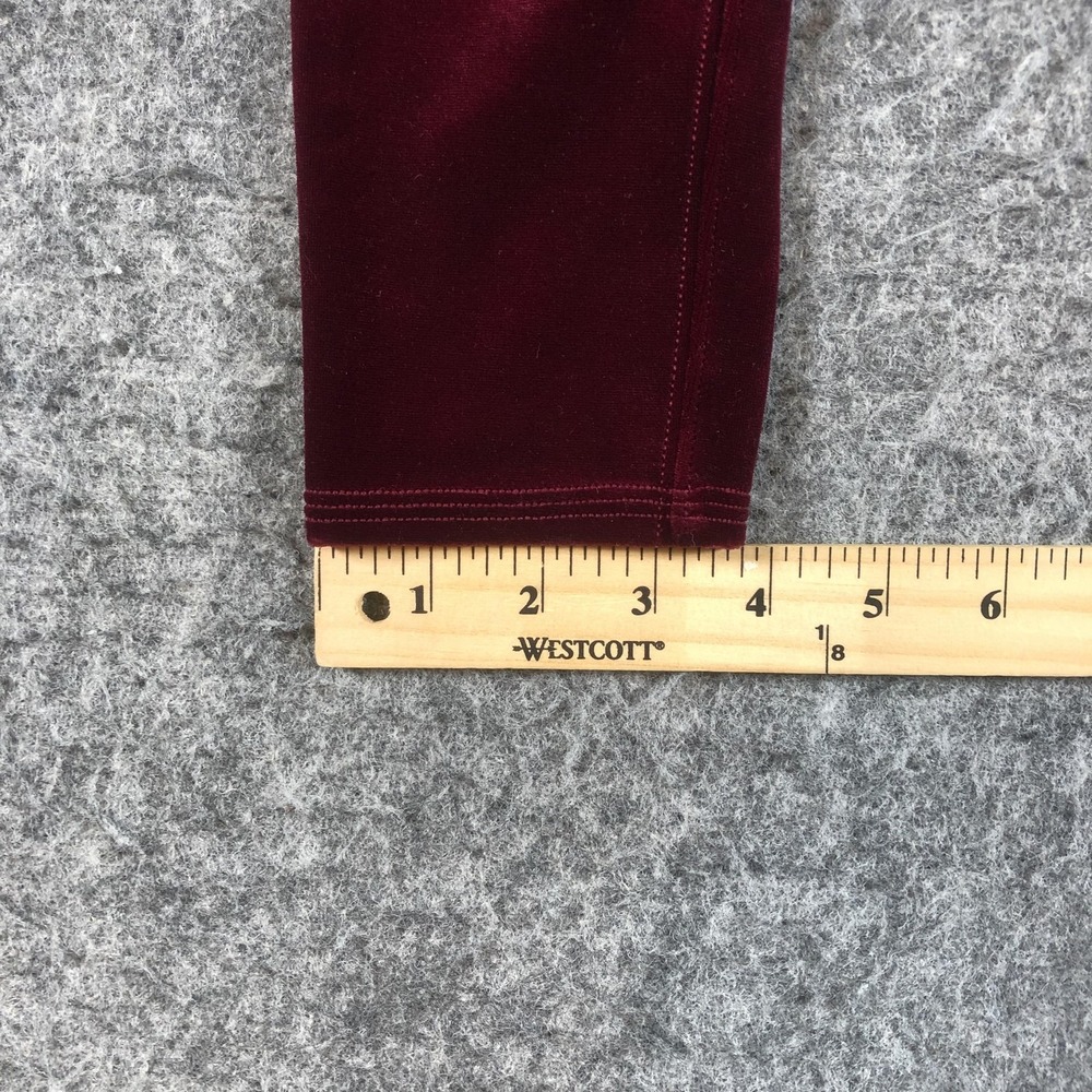 SPANX Velvet Leggings Womens M Red High‎ Rise Slimming Stretch Ankle Pull On - Picture 11 of 16